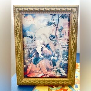 Vintage Stuppacher Madonna Matthias Grunewald Art Print Gold Braided Frame 8x6